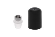 Bile metalice (roll-on) cu capac din plastic negru - 50 buc