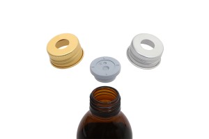 Bouchon en aluminium PP28 et bonde interne en plastique avec sortie pour le transport de liquides-2