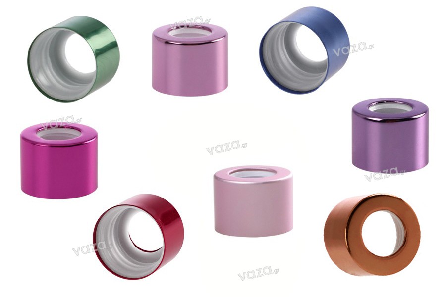 Tappo- anello in alluminio per contagocce da 5 a 100 ml in diversi colori