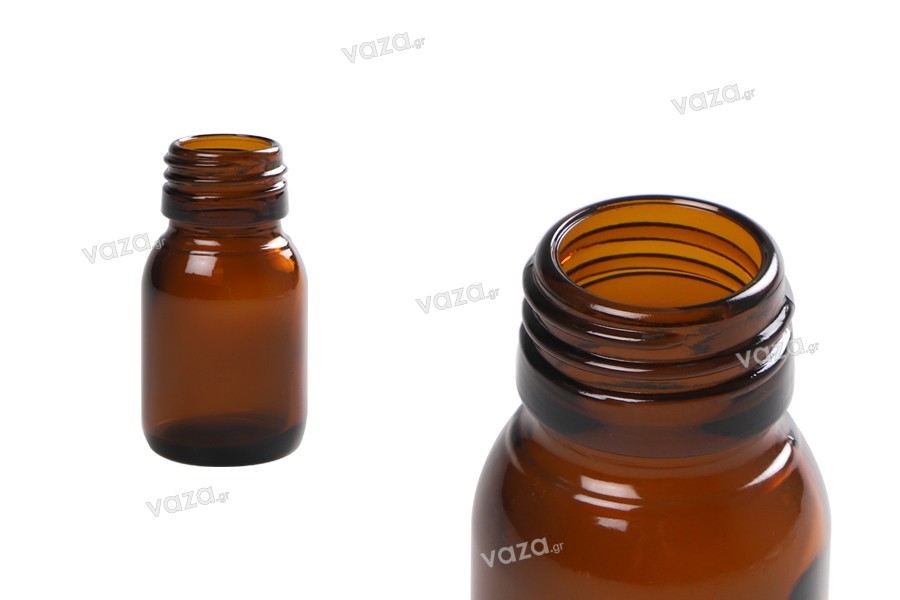 Amber glass bottles for essential oils store