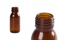 60ml amber glass bottle for essential oils with PP28 finish