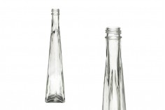 180ml pyramid glass bottle for olive oil, vinegar or spirits also suitable for decoration in size 58x60x300