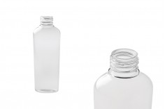 Transparent 250ml plastic bottle with PP28 finish