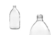 Bottiglia di vetro trasparente da 1000 ml.