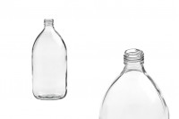 Bouteille en verre de 1000 ml transparente