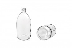 Bottiglia di vetro trasparente da 1000 ml.