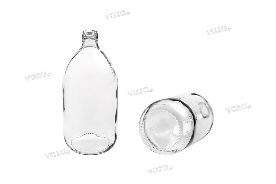 Flacon 1000 ml din sticlă, transparent