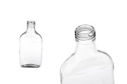 Μπουκάλι 200 ml γυάλινο σε σχήμα πλακέ - φλασκί