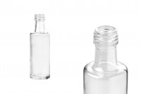 Transparent 40ml Dorica glass bottle with PP18 finish