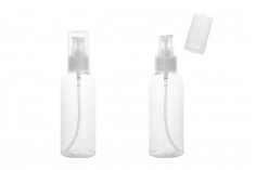 Bottiglia da 100 ml in plastica (PET) con erogatore per creme - 12 pz