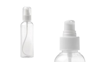 Bouteille PET de 150 ml avec pompe pour crème en lot de 12 pièces-1