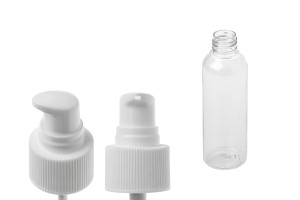 Bouteille PET de 150 ml avec pompe pour crème en lot de 12 pièces-5