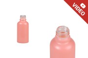 Γυάλινο μπουκαλάκι για αιθέρια έλαια 30 ml ροζ ΜΑΤ με στόμιο PP18