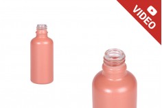 Glass bottle PP18 for essential oils 50 ml in pinkmatte color