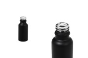 Γυάλινο μπουκαλάκι για αιθέρια έλαια 20 ml μαύρο αμμοβολής με στόμιο PP18 