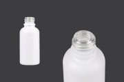 Γυάλινο μπουκαλάκι για αιθέρια έλαια 30 ml λευκό ματ με στόμιο PP18