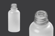 Γυάλινο μπουκαλάκι για αιθέρια έλαια 30 ml λευκό περλέ με στόμιο PP18