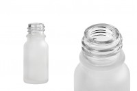 Glass bottle for essential oils - frosted transparent - 10 ml with mouth PP 18
