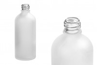 100ml transparent frosted glass bottle with PP18 finish for essential oils