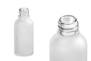 Γυάλινο μπουκαλάκι για αιθέρια έλαια 30 ml διάφανο αμμοβολής με στόμιο PP18 