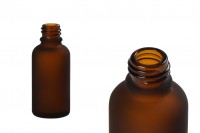 20ml frosted amber glass bottle for essential oils with PP18 finish