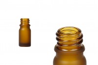 Glass bottle 5 ml for essential oils (PP18) in light amber matte color