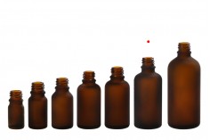 50ml frosted amber glass bottle for essential oils with PP18 finish