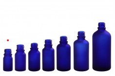 Glasflasche für ätherische Öle 5ml Blau Sandstrahlen mit PP18 Düse