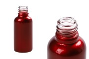Γυάλινο μπουκαλάκι για αιθέρια έλαια 30 ml κόκκινο γυαλιστερό με στόμιο PP18