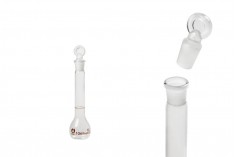 10ml measuring glass flask with glass stopper