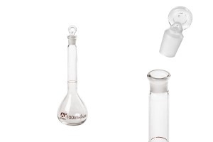 Flacone graduato in vetro da 100 ml con tappo in vetro-εικόνα_προϊοντική