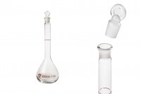 200ml measuring glass flask with glass stopper