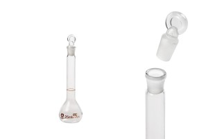 Γυάλινη ογκομετρική φιάλη 25 ml με γυάλινο πώμα-εικόνα_προϊοντική