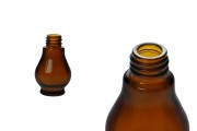 Flacon en verre pour huiles essentielles de 20 ml de couleur caramel (PP18)