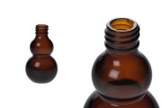 Flacon en verre pour huiles essentielles de 30 ml de couleur caramel (PP18)