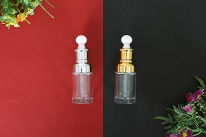 Kosmetikflasche 50ml aus Glas  mit Pipette, Abfluss und Deckel-bildgruppe