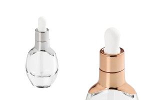 Flacon en verre de 30 ml avec compte-gouttes, vidange et couvercle