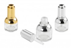 Kosmetikflasche 30 ml aus Glas mit Pipette, Abfluss und Knopfdeckel
