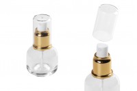 30ml glass bottle with spray pump and transparent cap