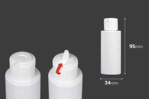 50 ml Kunststoffflasche (PP20/410) mit Fließverschluss - 12 Stk-2
