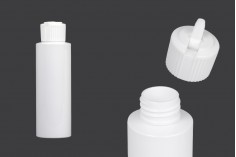 Bottle 100 ml plastic (PP24/410) with flow cap - 12 pcs