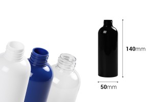Bouteille PET de 200 ml en différentes couleurs avec finition PP 24/410 - disponible en paquet de 12 pièces-εικόνα_διαστάσεις