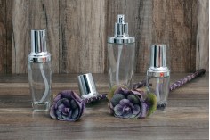 30ml glass lotion bottle with pump and elegant cover cap.  