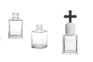 Flacon de parfum en verre 30 ml (18/415) de forme carrée-5