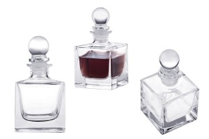 Bouteille en verre de 60 ml carrée F 15.5 pour boissons-3