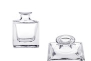 Square 60ml spirit glass bottle with PP15.5 finish