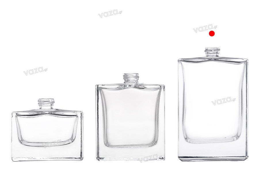 Flacon de parfum en verre de 70 ml rectangulaire (PP 15)