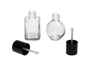 Glasflasche 30ml mit schwarzem Deckel (PP18) aus Kunststoff mit Kosmetikspatel-εικόνα_προϊοντική