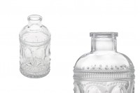 Bouteille en verre de 200 ml avec des motifs en relief