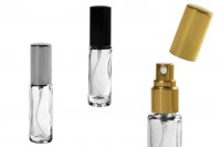 Flasche 6 ml Glas mit Spray und Kappe in verschiedenen Farben